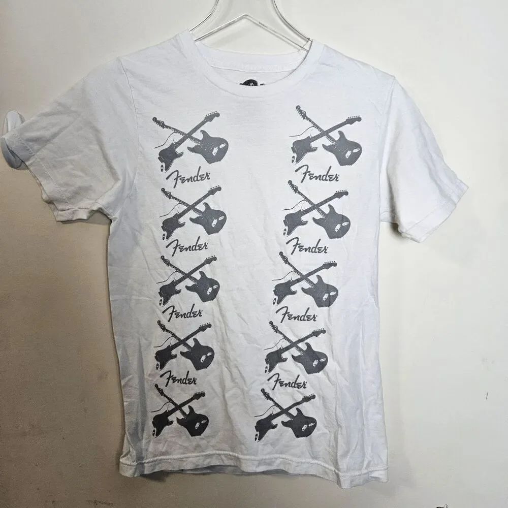 Fender Guitar Shirt White Size Small